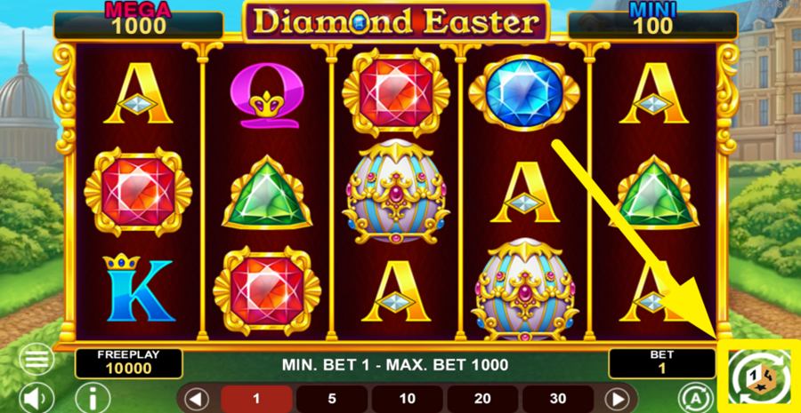 Diamond Easter Spin Button