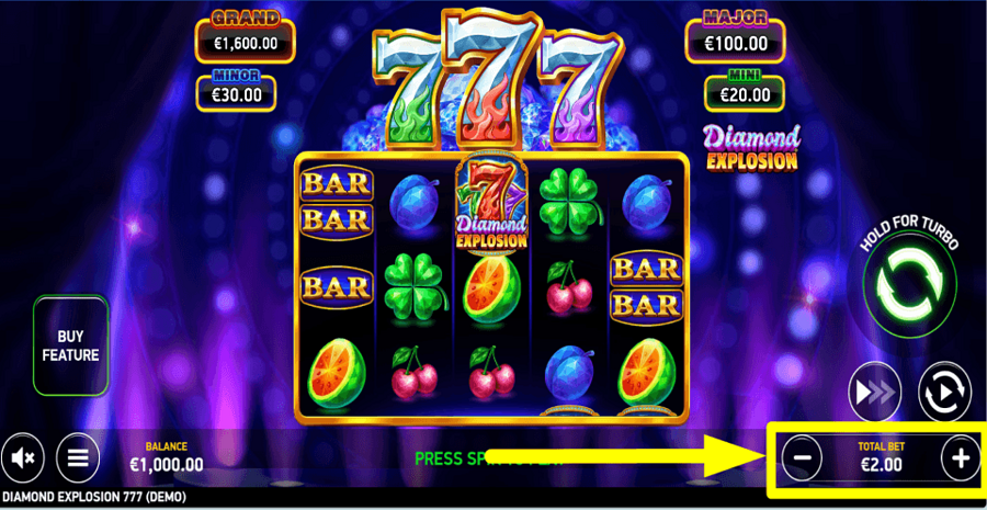 Diamond Explosion 777 Bet Value
