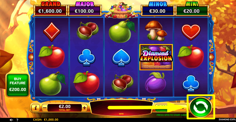 Diamond Explosion Polish Fruits Jesien Spin Button