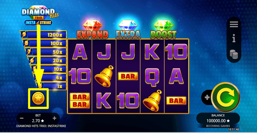 Diamond Hits Trio Instastrike Buy Feature