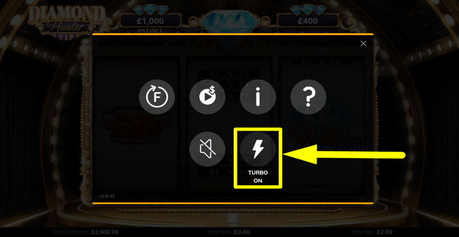 Diamond Hunter Vip Turbo Feature