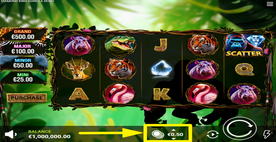 Diamond King Gorilla Adjust Bet