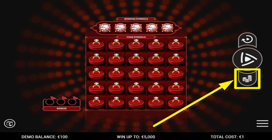Diamond Payout 10th Anniversary Edition Adjust Bet
