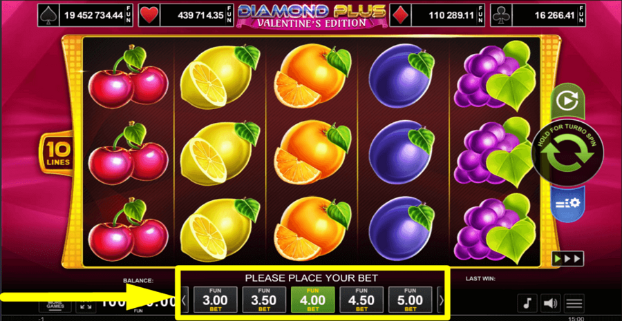 Diamond Plus Valentines Edition Bet Value