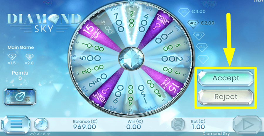 Diamond Sky Accept Reject Button