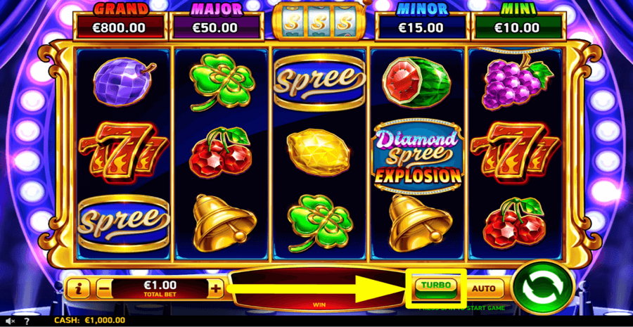 Diamond Spree Explosion Turbo Feature