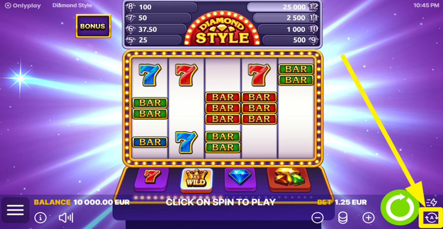 Diamond Style Autoplay