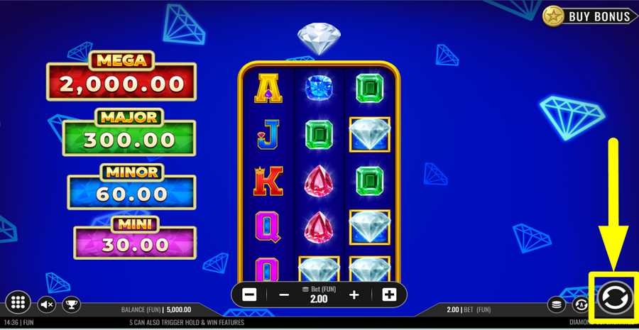 Diamond Supercharge Spin Button