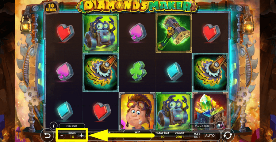 Diamonds Maker Adjustable Paylines