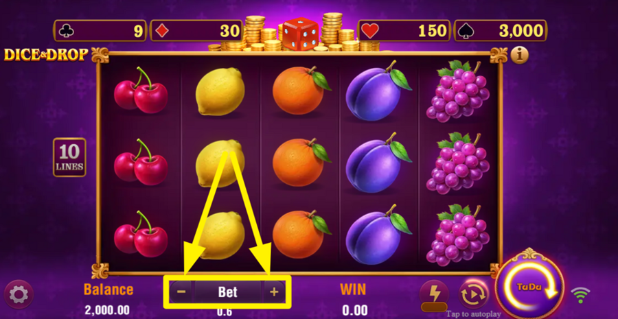 Dice And Drop Adjust Bet