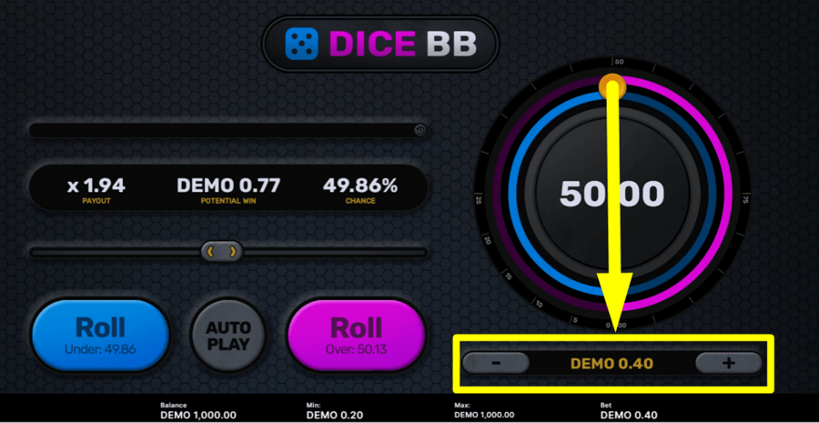 Dice Bb Bet Value