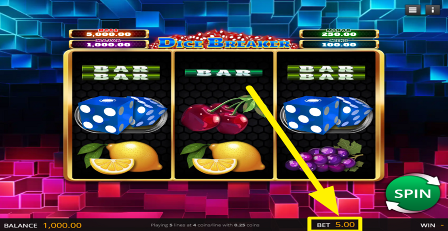 Dice Breaker Adjust Bet