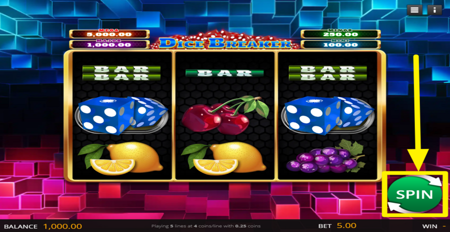 Dice Breaker Spin Button