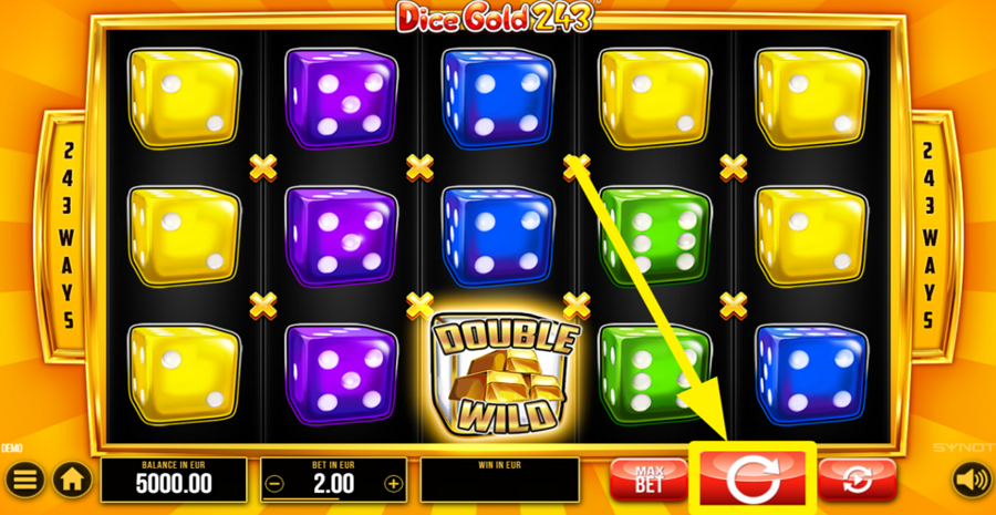 Dice Gold 243 Spin