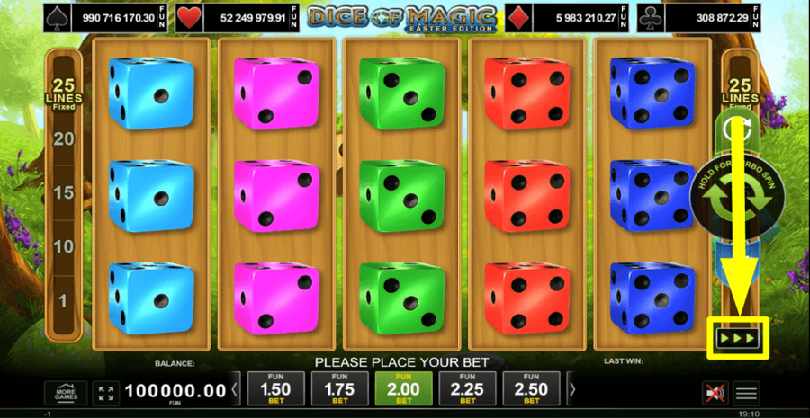 Dice Of Magic Easter Edition Turbo Feature