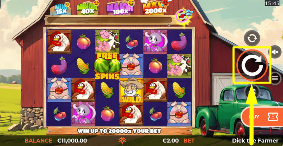 Dick The Farmer Spin Button