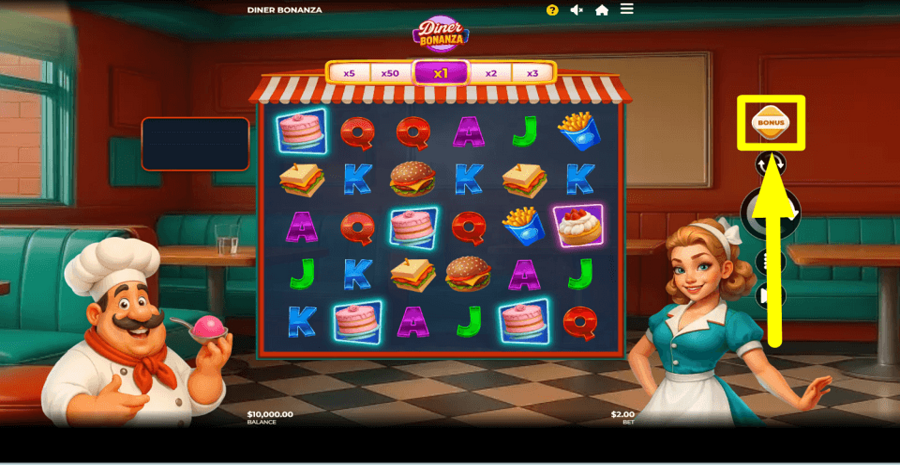 Diner Bonanza Bonus Feature