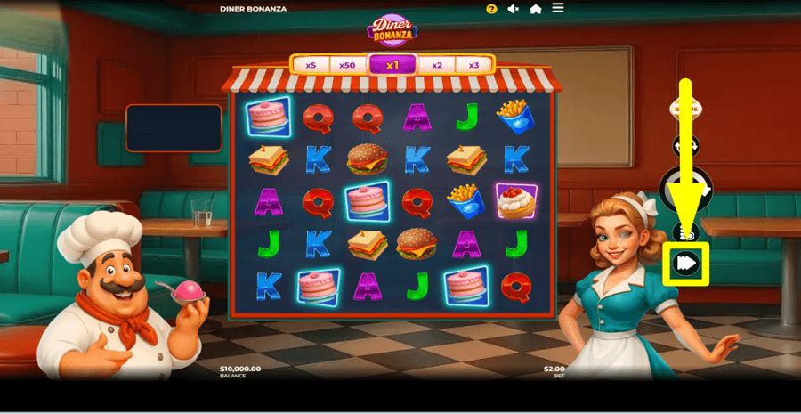 Diner Bonanza Turbo Feature