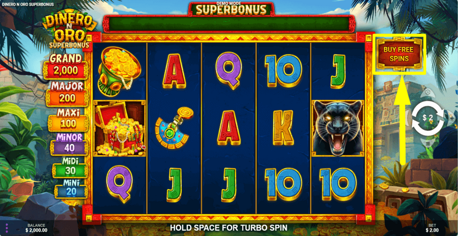 Dinero N Oro Superbonus Buy Feature