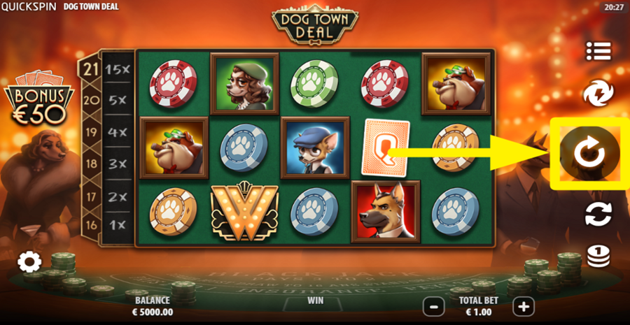 Dog Town Deal Spin Button