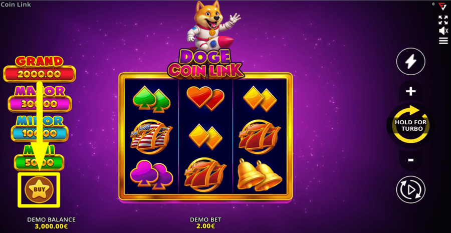 Doge Coin Link 3x3 Running Wins Buy Feature