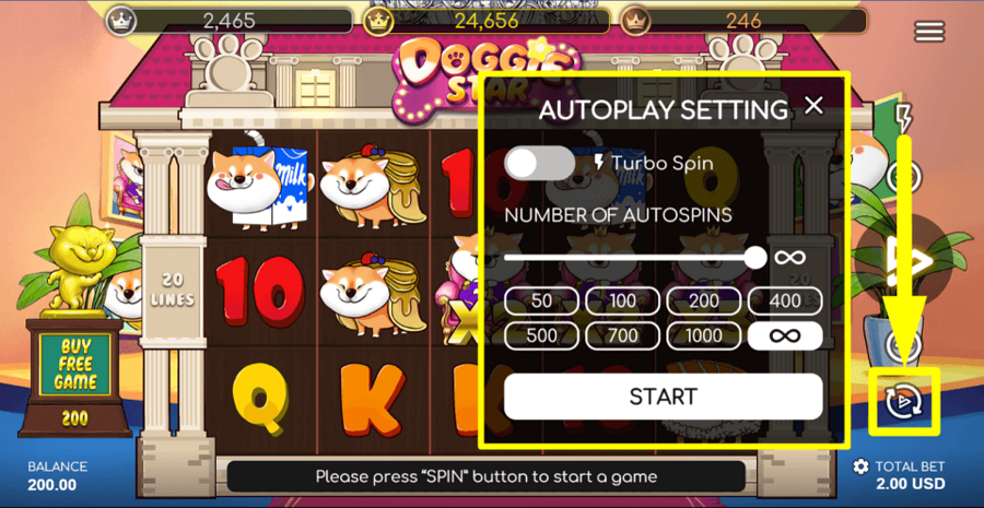 Doggie Star Autoplay Feature