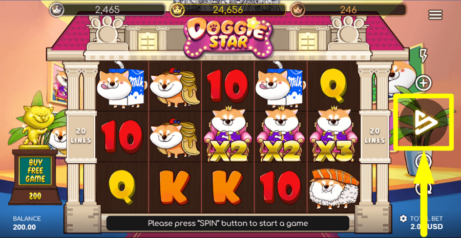 Doggie Star Play Button
