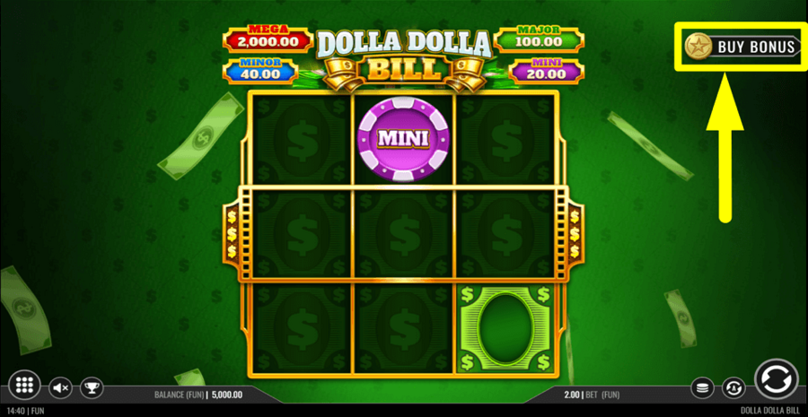 Dolla Dolla Bill Buy Feature