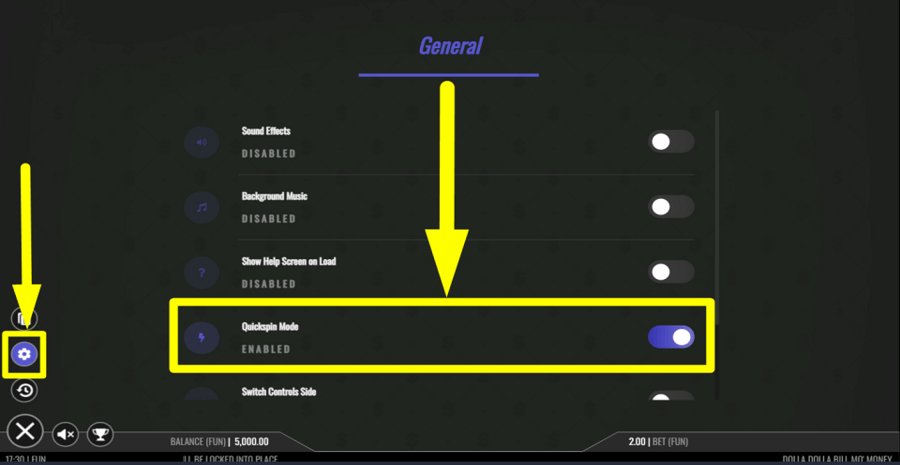 Dolla Dolla Bill Mo Money Quick Spin Feature