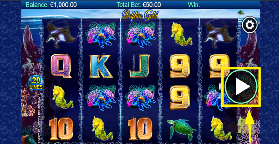 Dolphin Gold Spin Button