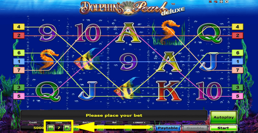 Dolphins Pearl Deluxe Adjustable Paylines