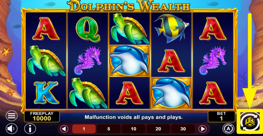 Dolphins Wealth Spin Button