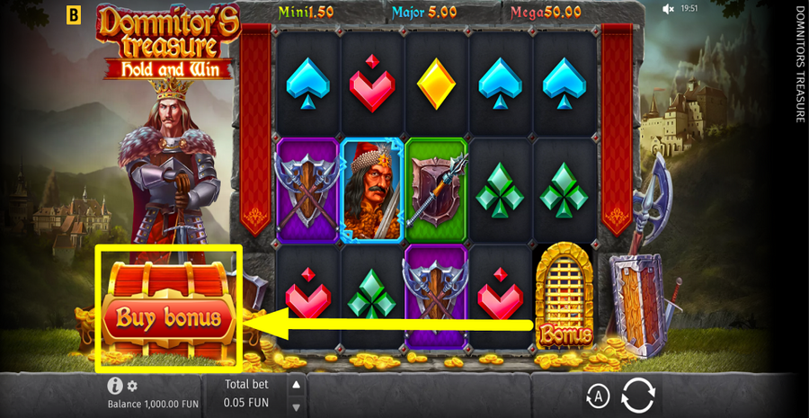 Domnitors Treasure Buy Bonus Feature