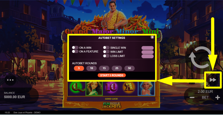Don Juan El Picante Autoplay Feature