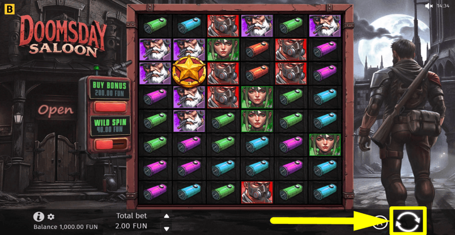 Doomsday Saloon Spin Button