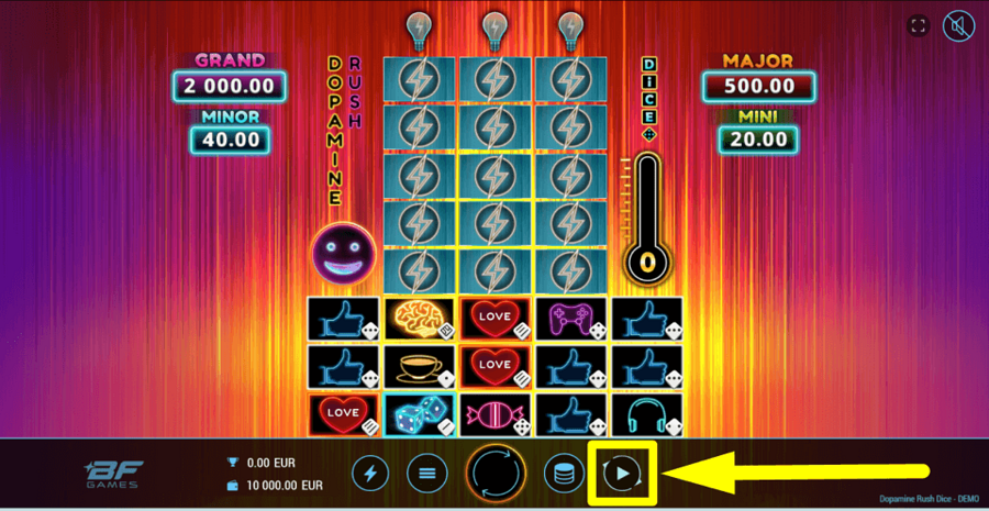 Dopamine Rush Dice Autoplay Feature