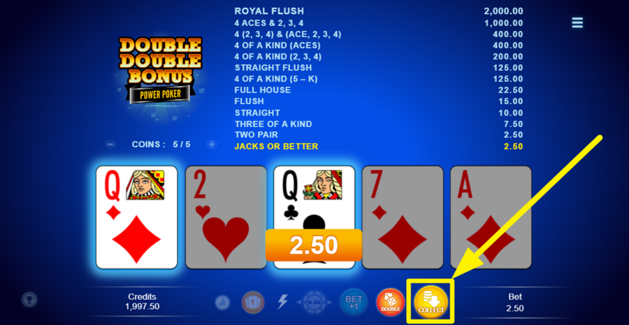 Double Double Bonus Power Poker Collect