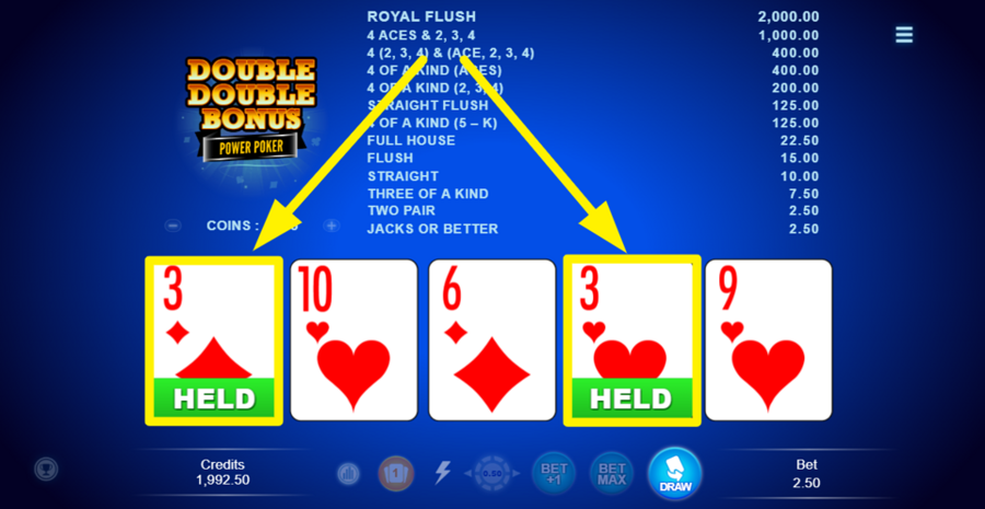 Double Double Bonus Power Poker Held