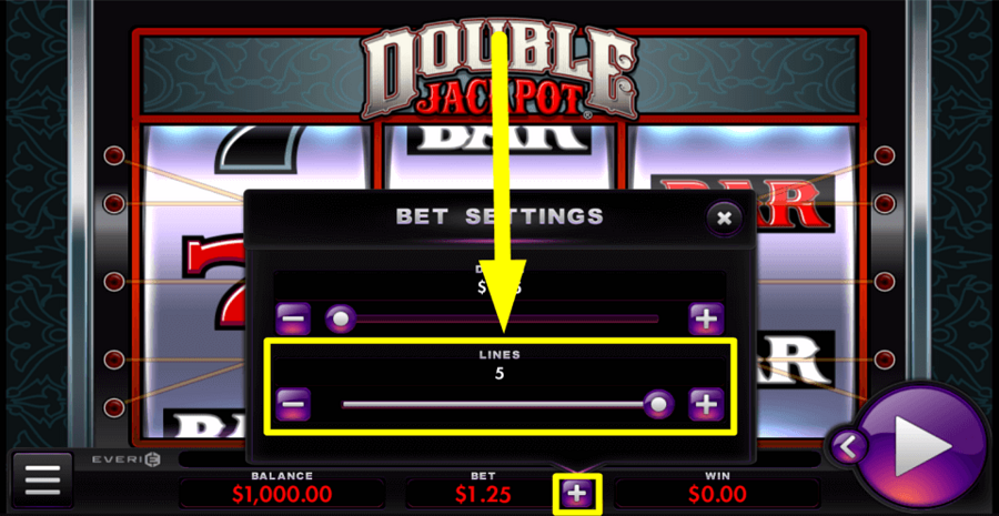 Double Jackpot Adjustable Paylines