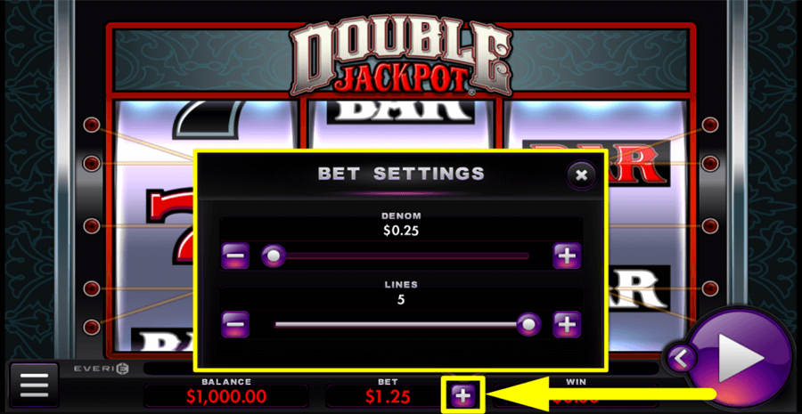 Double Jackpot Bet Value