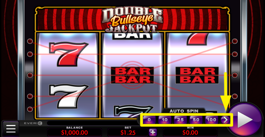 Double Jackpot Bullseye Autospins Feature