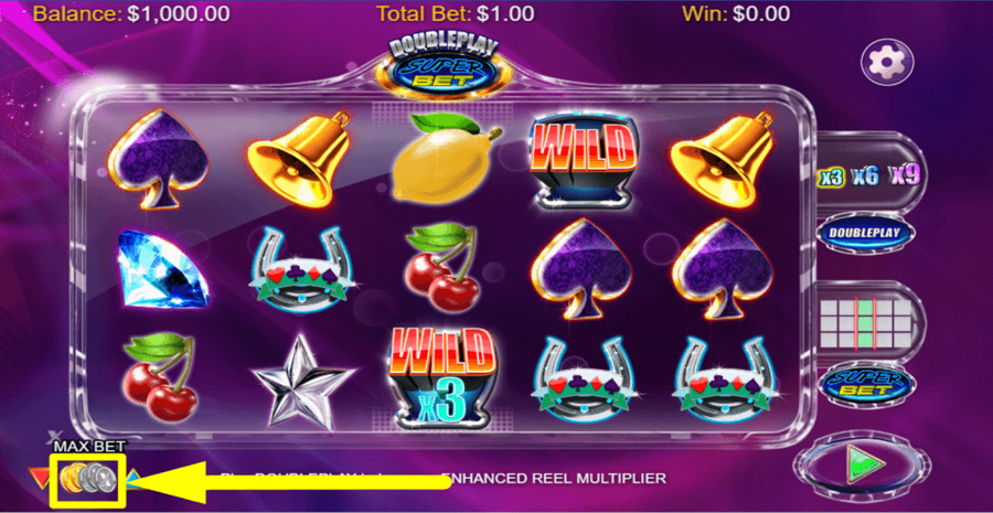 Double Play Superbet Max Bet Button
