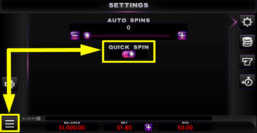 Double Ruby Quick Spin Feature