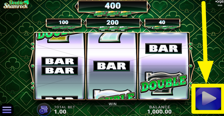 Double Shamrock Spin Button