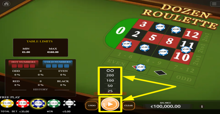 Dozen Roulette Autoplay