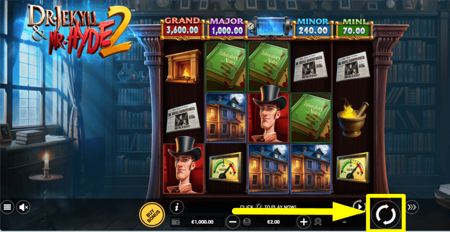 Dr Jekyll And Mr Hyde 2 Spin Button