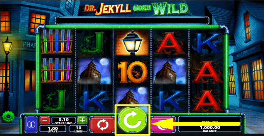 Dr Jekyll Goes Wild Spin Button