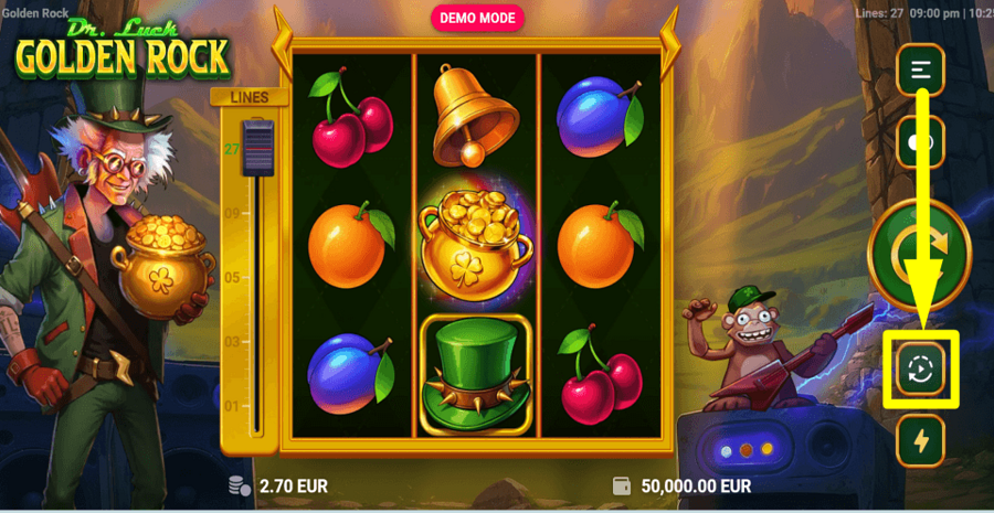 Dr Luck Golden Rock Autoplay Feature