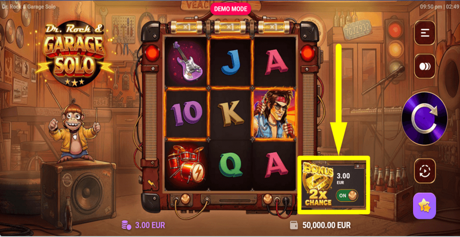 Dr Rock And Garage Solo Ante Bet Feature