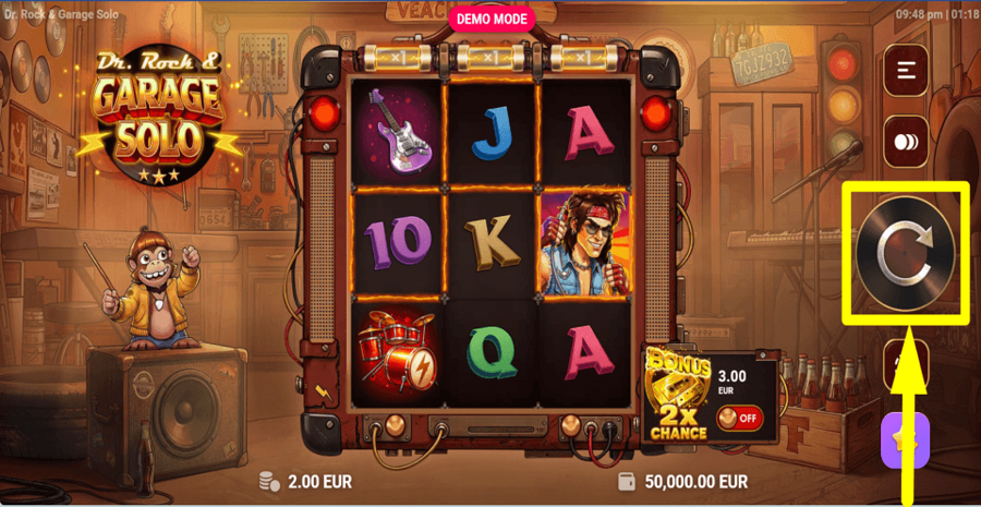 Dr Rock And Garage Solo Spin Button